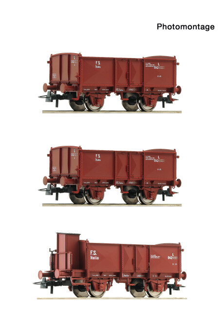 Roco 6600088 3-tlg. Set: Offene Güterwagen, FS