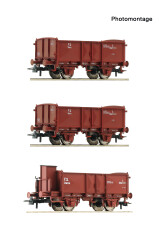 Roco 6600088 3-tlg. Set: Offene G&uuml;terwagen, FS