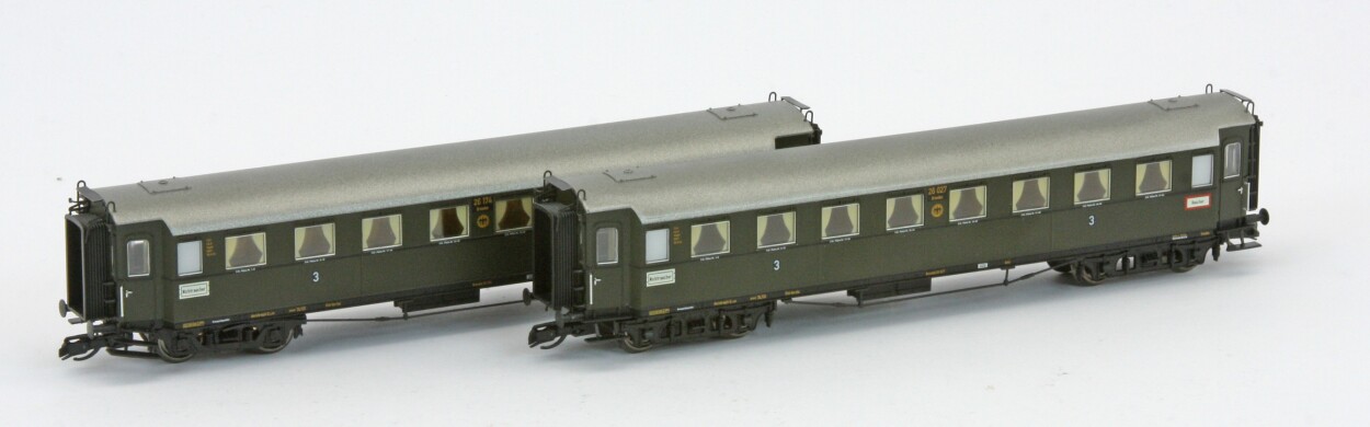 Saxonia 120179 2er Set Personenwagen C4Ü Sa 07 m. Beleuchtung, DRG Ep.II