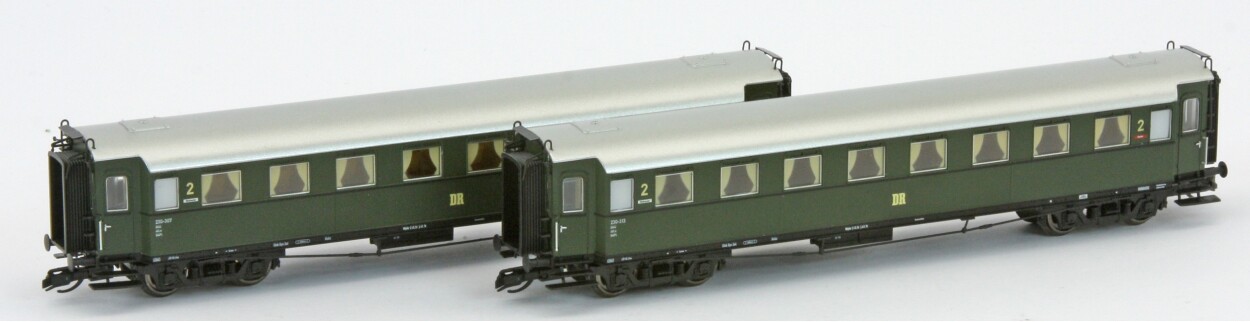 Saxonia 120183 2er Set Personenwagen C4Ü Sa 07 m. Beleuchtung, DR Ep.III