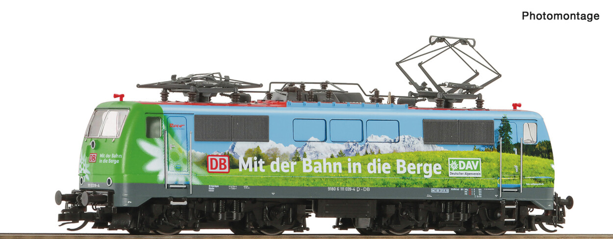 Roco 7590026 Elektrolokomotive 111 039-4 „DAV“, DB AG Ep. 6, mit Sound