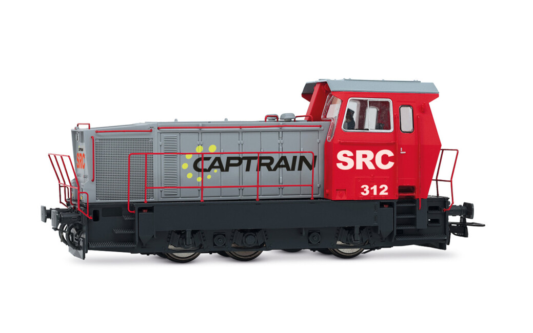 Electrotren HE2029D SRC, Diesel-Rangierlokomotive 312, „Captrain“ rot-graue Farbgebung, Ep. VI, mit DCC-Decoder