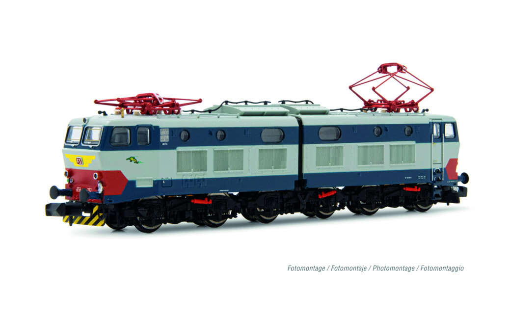 Arnold HN2646 FS, Elektrolokomotive der Reihe E.656, 2. Bauserie, mit Seitendämpfern, blau/grau-Farbgebung, Ep. V