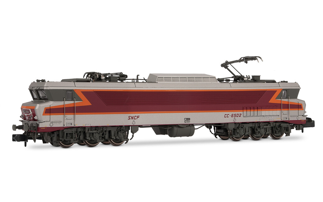 Arnold HN2650S SNCF, Elektrolokomotive CC 6502 „Mistral“ in silberner Ursprungsfarbgebung, Ep. IV, mit Sounddecoder