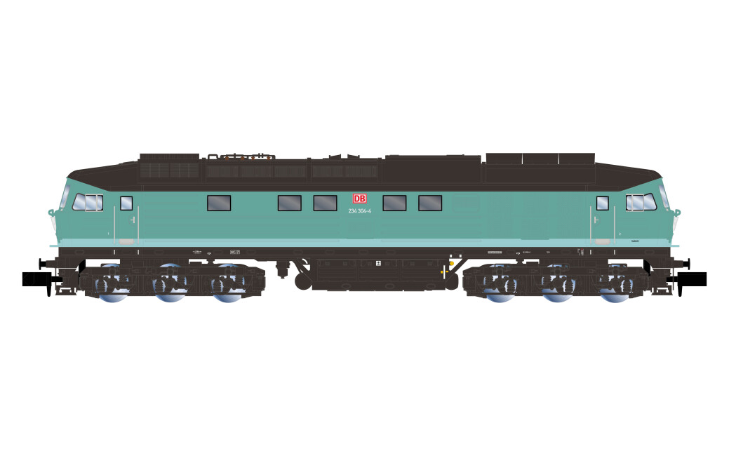 Arnold HN2657 DB AG, diesel-elektrische Lokomotive 234 304-4, mintgrüne Farbgebung, Ep. V