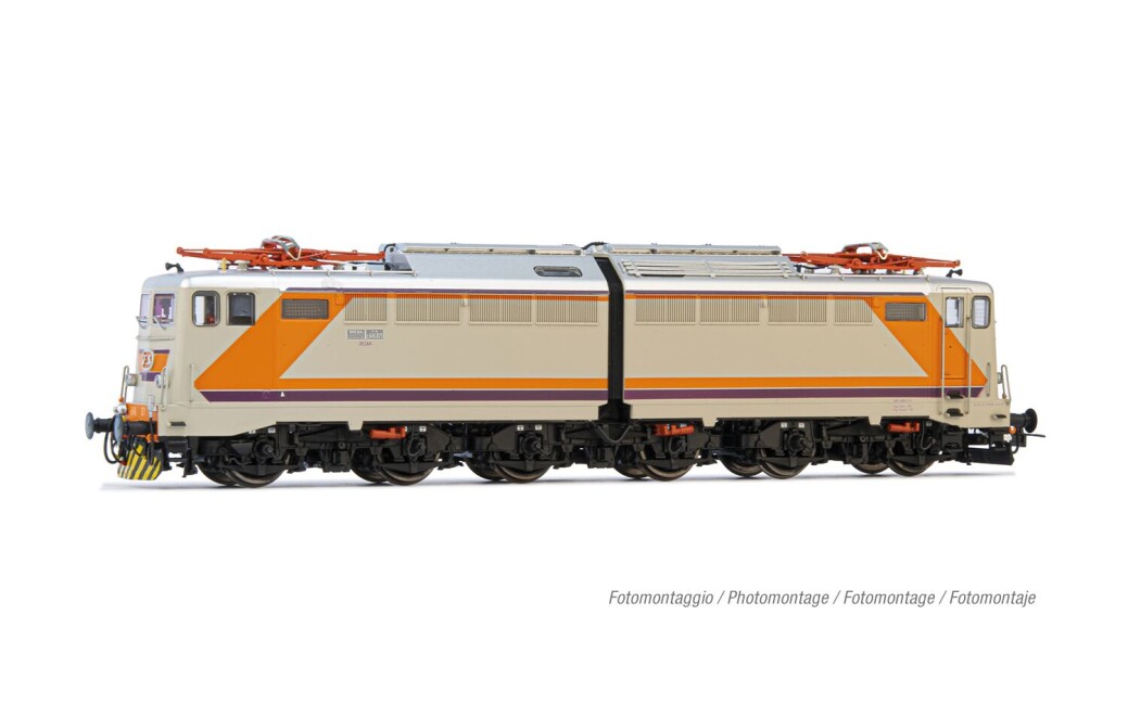 Rivarossi HR2980HM FS, 6-achs. Elektrolokomotive E.646 „Navetta“, MDVC-Lackierung, silbernes Dach, Triplex-Fenster, Seitenklappen, Ep. V, mit BLE-Sounddecoder