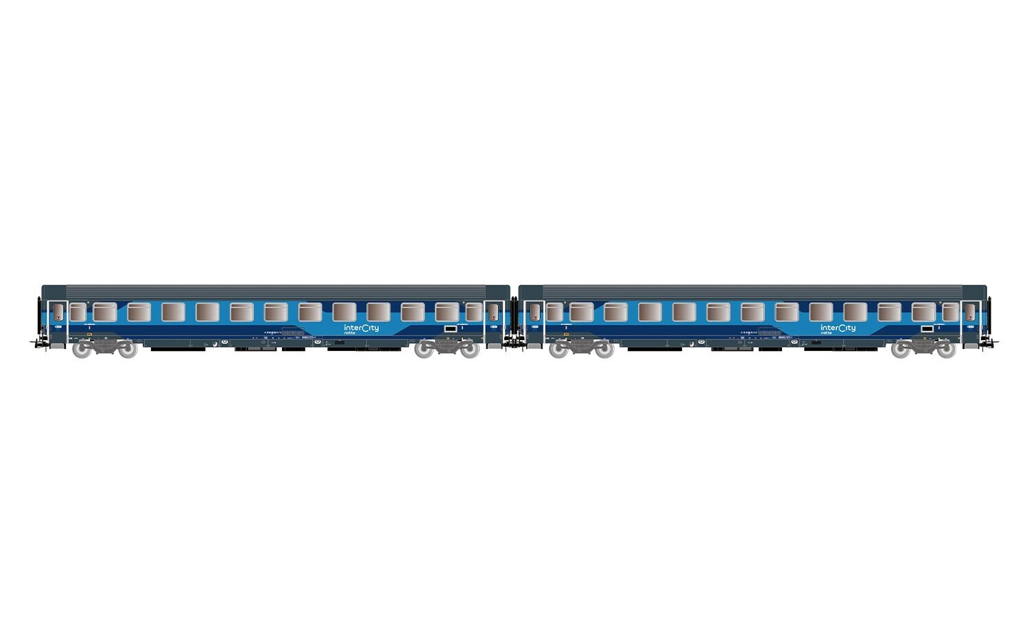 Rivarossi H0 - 148 - Coffret - Groupe 200 avec trois wagons - Ferrovie