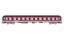 Rivarossi HR4417 Euro-Express, 3-tlg. Set Liegewagen, bestehend aus 1 x Bcm243, 1 x Bcm246 und 1 x Bvcmz, in violetter Farbgebung, Ep. V-VI