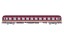 Rivarossi HR4417 Euro-Express, 3-tlg. Set Liegewagen, bestehend aus 1 x Bcm243, 1 x Bcm246 und 1 x Bvcmz, in violetter Farbgebung, Ep. V-VI