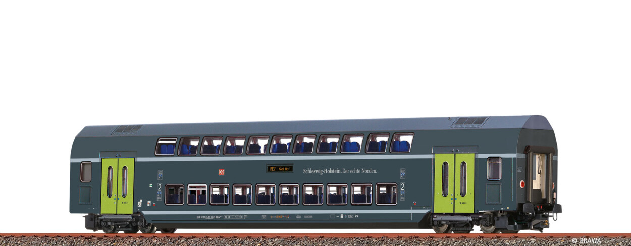 Brawa 44586 H0 TWINDEXX VARIO® Doppelstock-Mittelwagen 2. Kl. NAH.SH (Kiel Hbf) Ep. VI AC Digital EXTRA