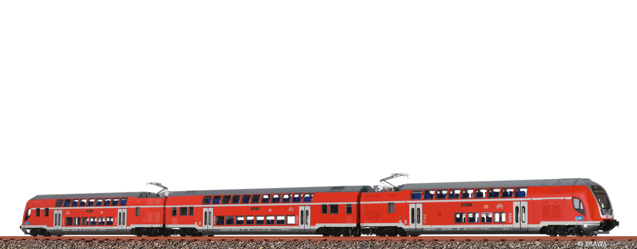 Brawa 44590 H0 TWINDEXX Vario® Doppelstock-Triebzug DB AG, 3er-Set (Nürnberg Hbf) Ep. VI DC Digital EXTRA