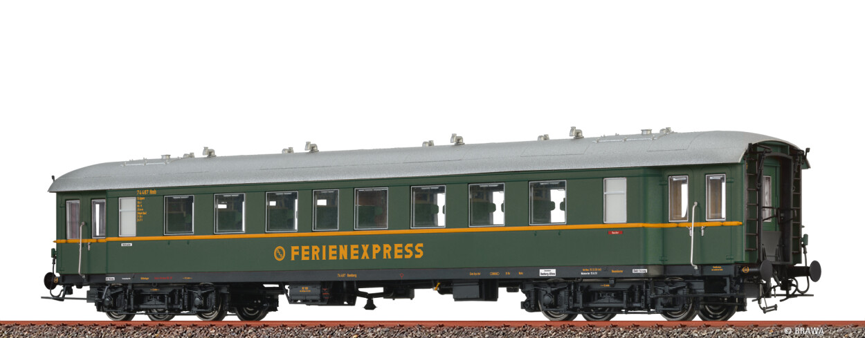 Brawa 46195 H0 Personenwagen C4üpwe "DER Ferienexpress" DB Ep. III DC