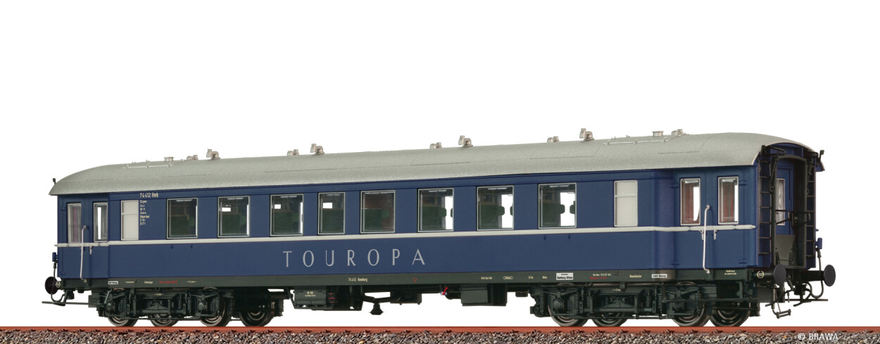 Brawa 46209 H0 Personenwagen C4ywe "Touropa" DB Ep. III AC LED+