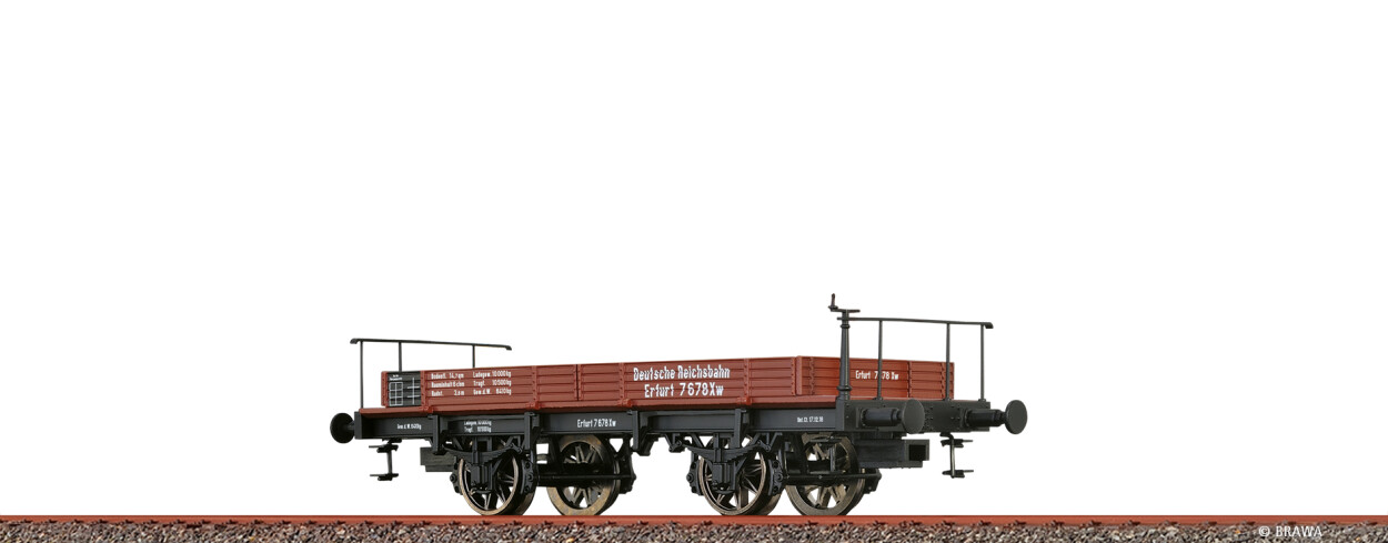 Brawa 47736 H0 Niederbordwagen Xw DRG Ep. II