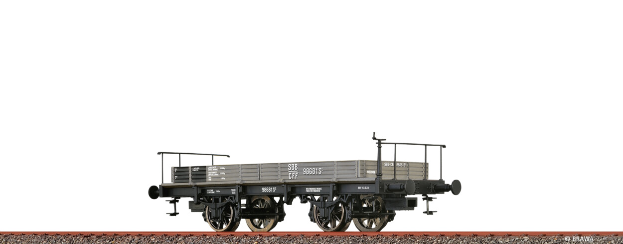 Brawa 47737 H0 Niederbordwagen Sc SBB Ep. I