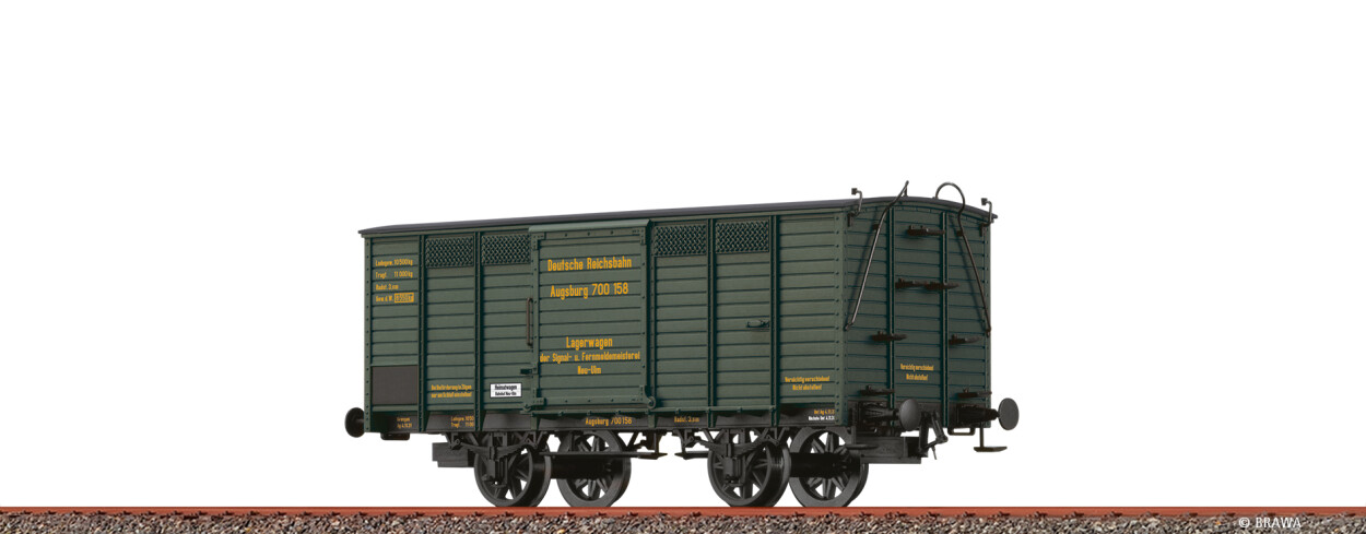Brawa 48052 H0 Gedeckter Güterwagen G "Lagerwagen" DRG Ep. II