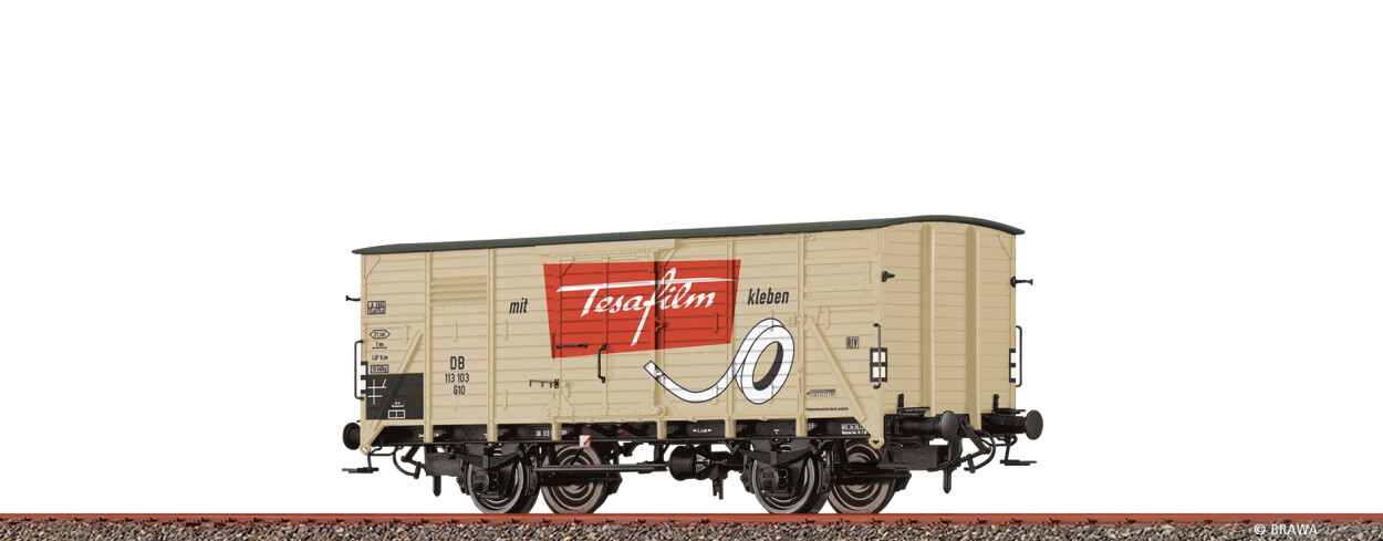 Brawa 49899 H0 Gedeckter Güterwagen G10 "Tesa" DB Ep. III