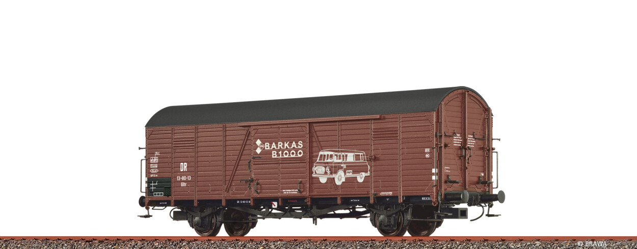 Brawa 50479 H0 Gedeckter Güterwagen Gltr "Barkas 1000" DR Ep. III