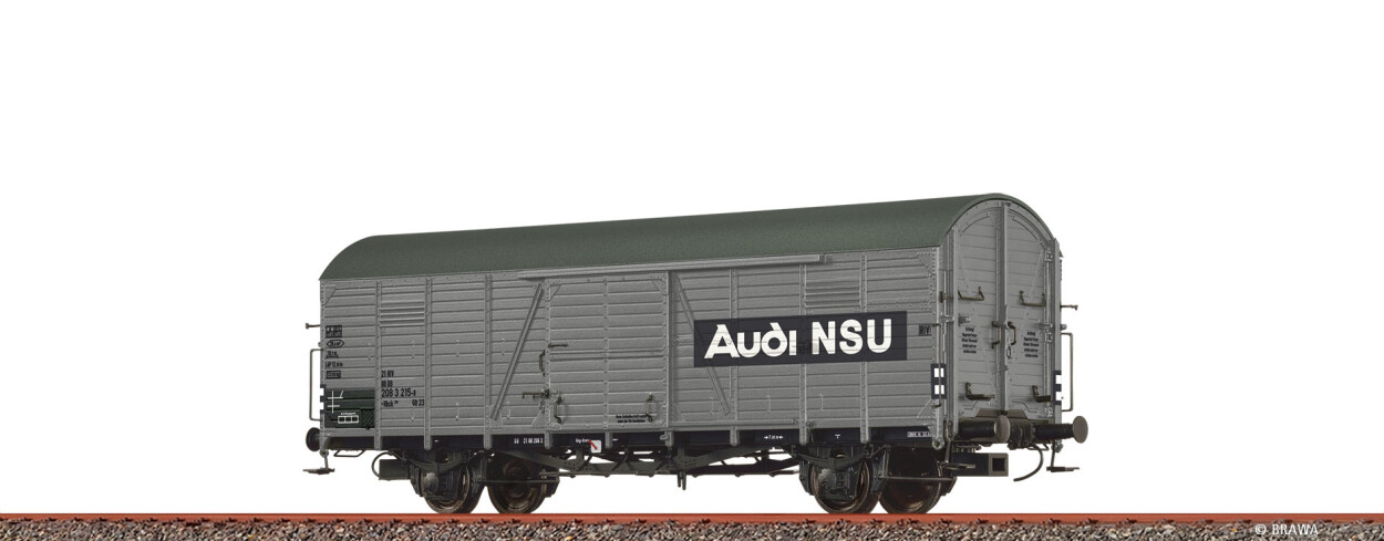 Brawa 50483 H0 Gedeckter Güterwagen Hbck291 "Audi NSU" DB Ep. IV
