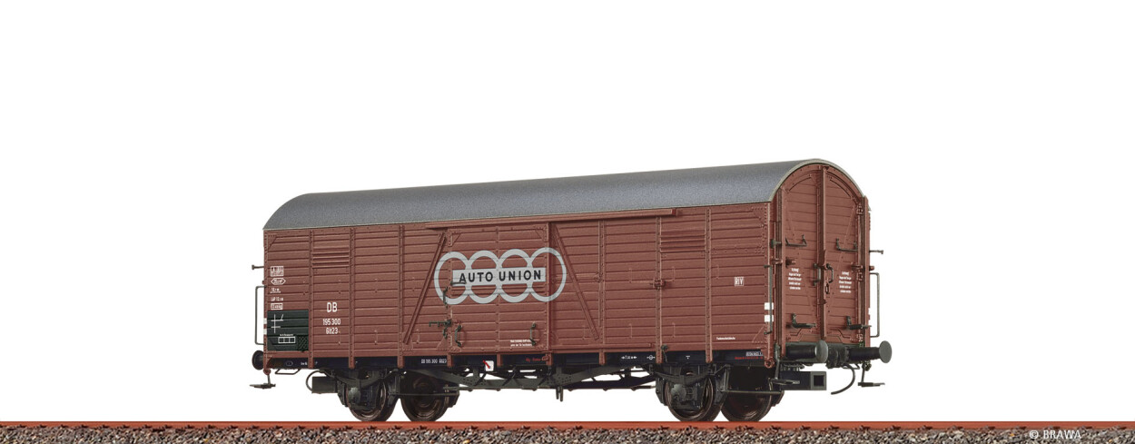 Brawa 50484 H0 Gedeckter Güterwagen Glt23 "Auto Union" DB Ep. III
