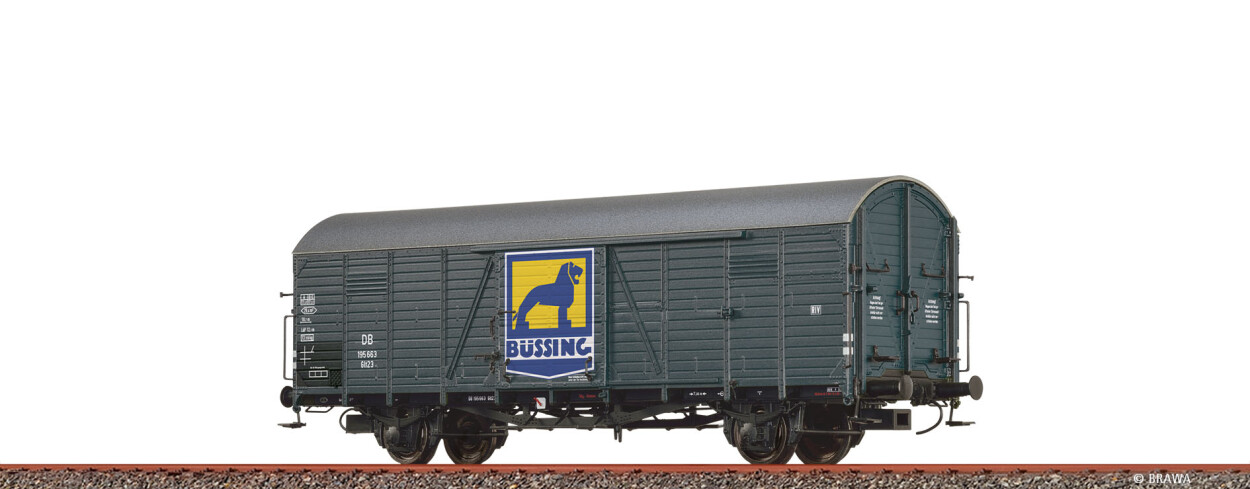 Brawa 50486 H0 Gedeckter Güterwagen Glt23 "Büssing" DB Ep. III