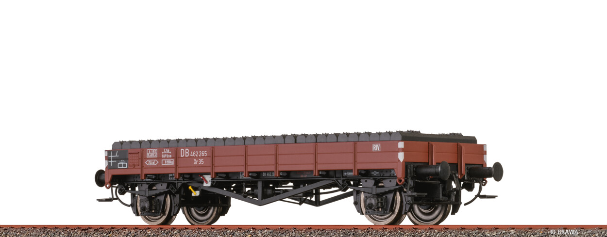 Brawa 50887 H0 Flachwagen Xr35 DB, mit Ladegut "Schwellen" Ep. III