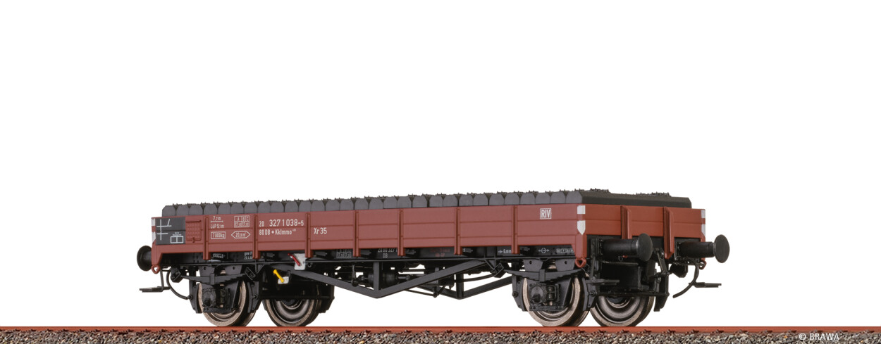 Brawa 50888 H0 Flachwagen Xr35 DB, mit Ladegut "Schwellen" Ep. IV