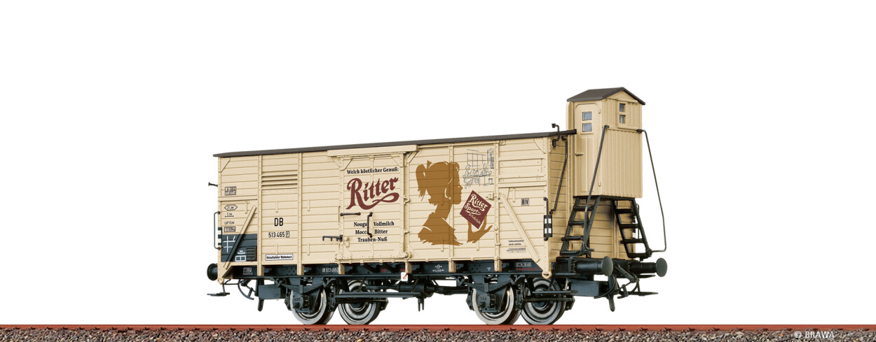 Brawa 50950 H0 Gedeckter Güterwagen G10 "Ritter Sport" DB Ep. III