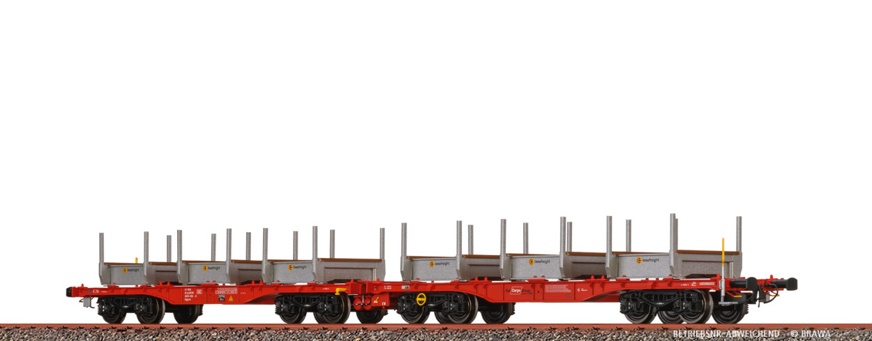 Brawa 51141 H0 Drehgestellflachwagen Sggrrs ÖBB Ep. VI