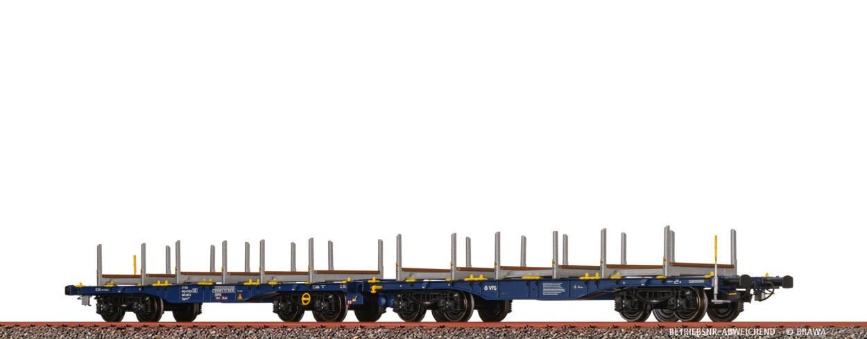 Brawa 51173 H0 Drehgestellflachwagen Sggrrs VTG Ep. VI