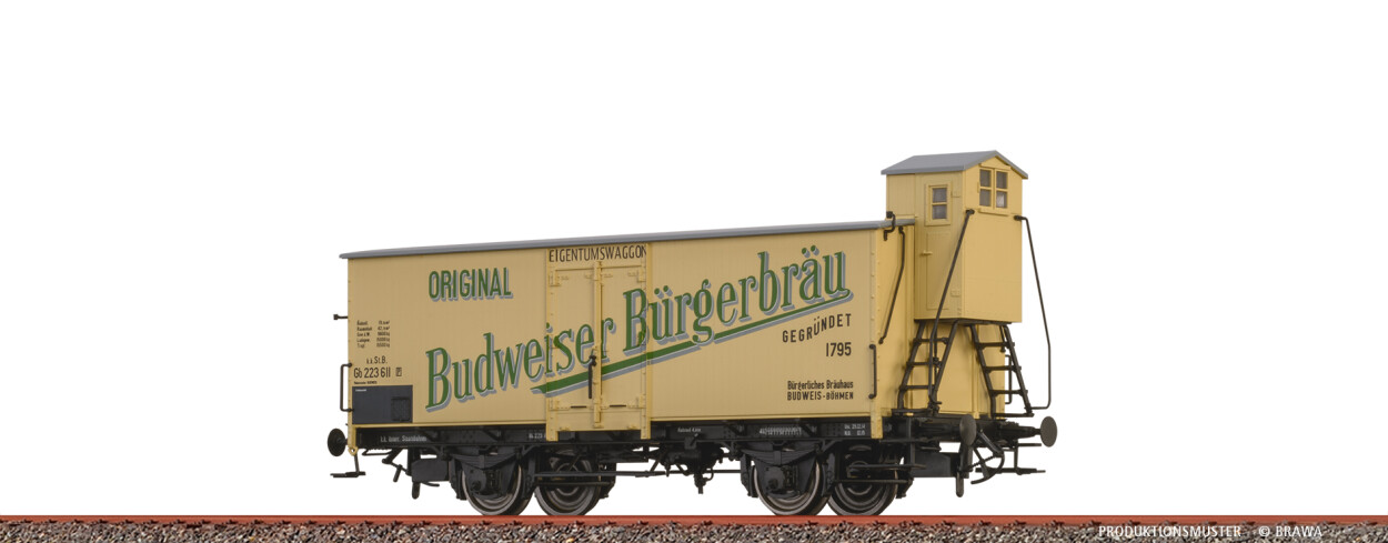Brawa 51260 H0 Bierwagen "Budweiser Bürgerbräu" k.k.St.B. Ep. II