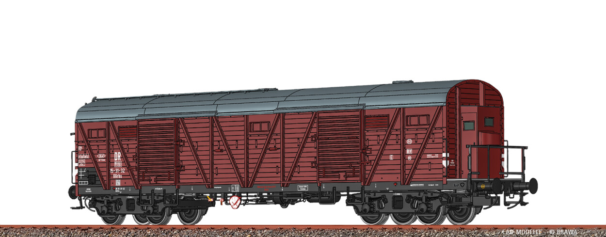 Brawa 51266 H0 Gedeckter Güterwagen GGrhs DR Ep. III