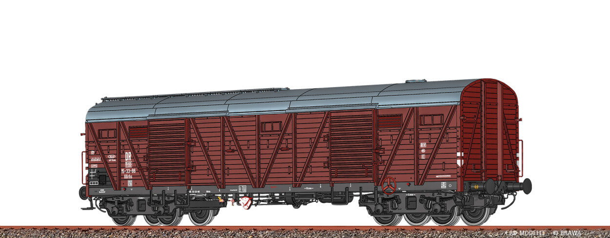 Brawa 51267 H0 Gedeckter Güterwagen GGrhs DR Ep. III