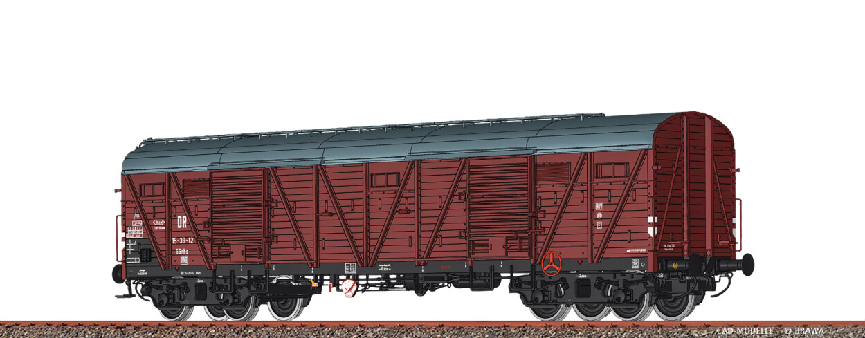 Brawa 51268 H0 Gedeckter Güterwagen GGrhs DR Ep. III