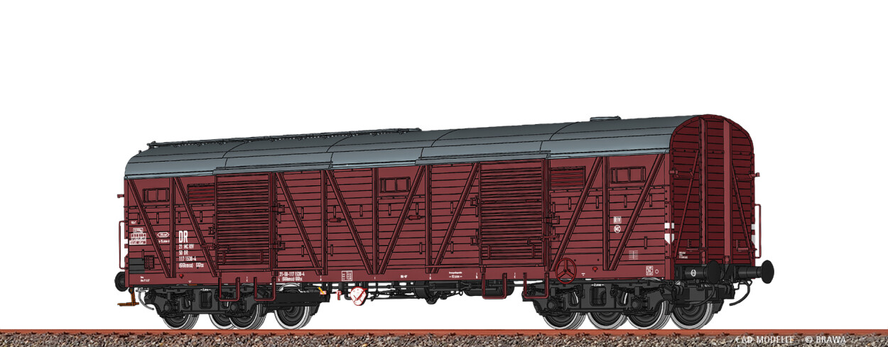 Brawa 51269 H0 Gedeckter Güterwagen (GGhmsx) GGhx DR Ep. IV