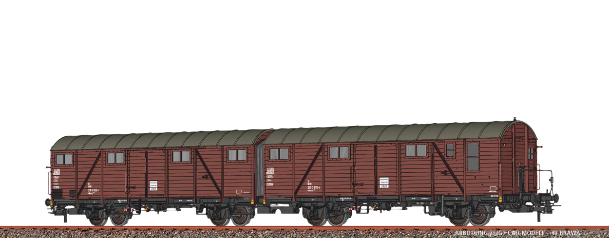 Brawa 51299 H0 Gedeckter Güterwagen Gllmehs52 DB Ep. III