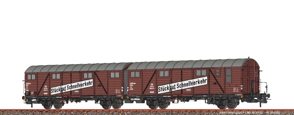 Brawa 51300 H0 Gedeckter Güterwagen Hrs-vz332 DB Ep. IV