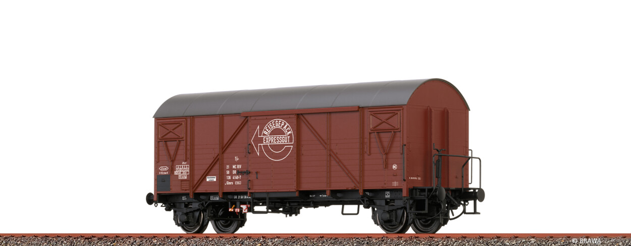 Brawa 51302 H0 Gedeckter Güterwagen Glmrs[1364] "Expressgut" DR Ep. IV
