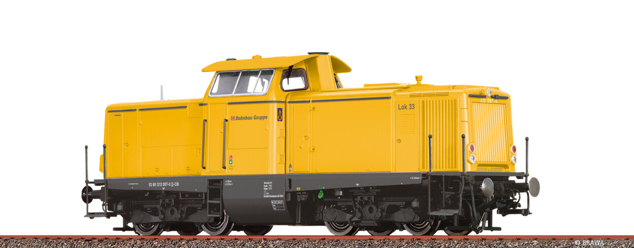 Brawa 70028 H0 Diesellok BR 212 DB AG, Bahnbau Gruppe Ep. VI, DC Analog BASIC+