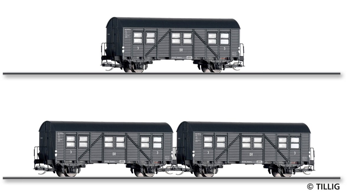 Tillig 01103 Reisezugwagenset der DRG, bestehend aus drei Reisezugwagen Mci-43, Ep. II - Einmalauflage 2025