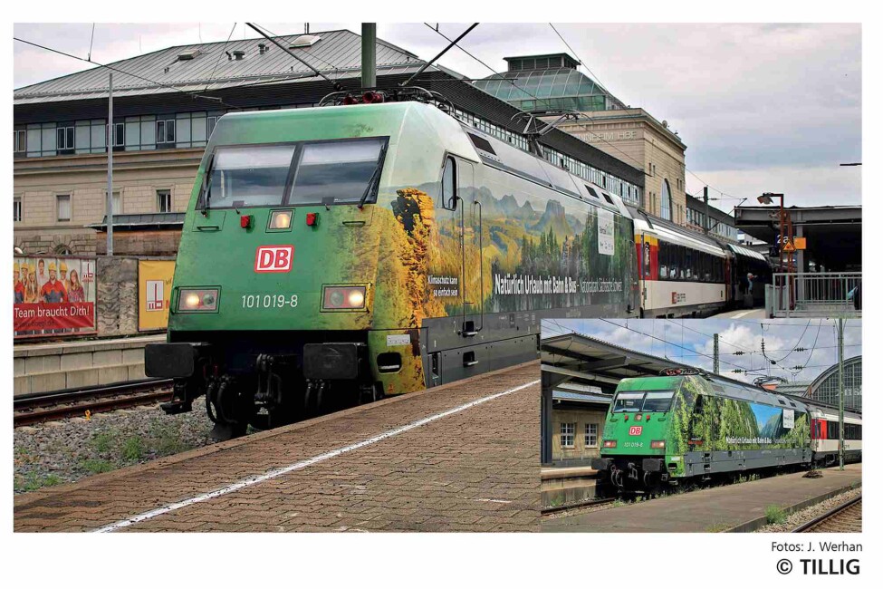 Tillig 02321 Elektrolokomotive 101 019-8 „Fahrziel Natur“ der DB AG, Ep. VI - Einmalauflage 2025