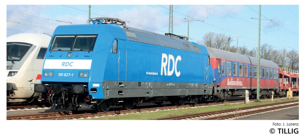 Tillig 02322 Elektrolokomotive 101 027-1 der RDC Deutschland GmbH, Ep. VI - Einmalauflage 2025