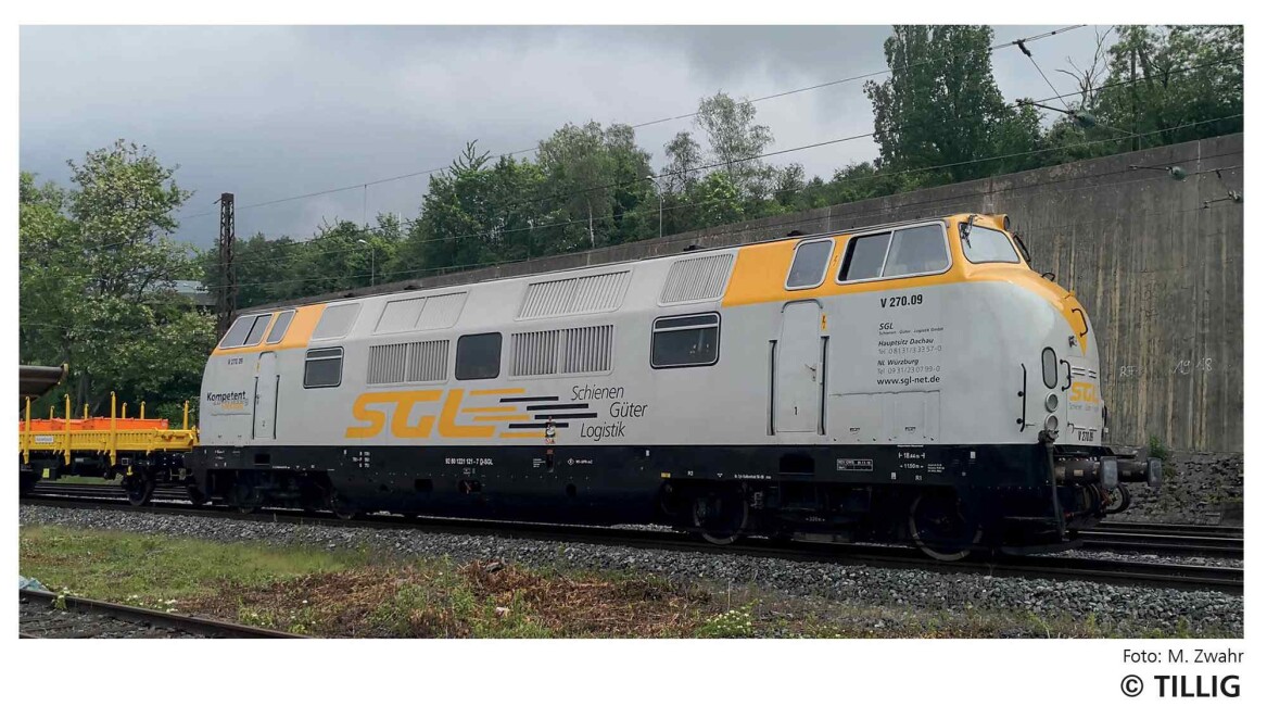 Tillig 04512 Diesellokomotive V 270.09 der Schienen Güter Logistik GmbH, Ep. VI - Einmalauflage 2025