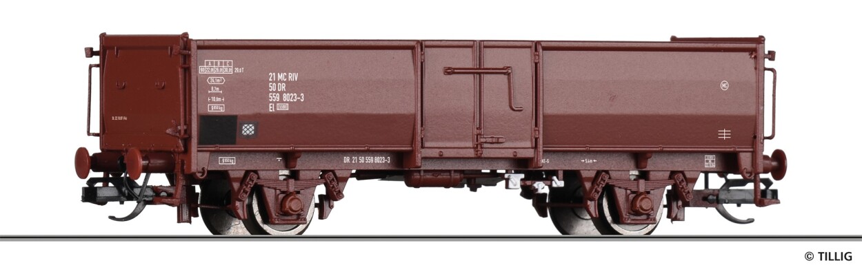 Tillig 14033 Offener Güterwagen El 5598 der DR, Ep. IV