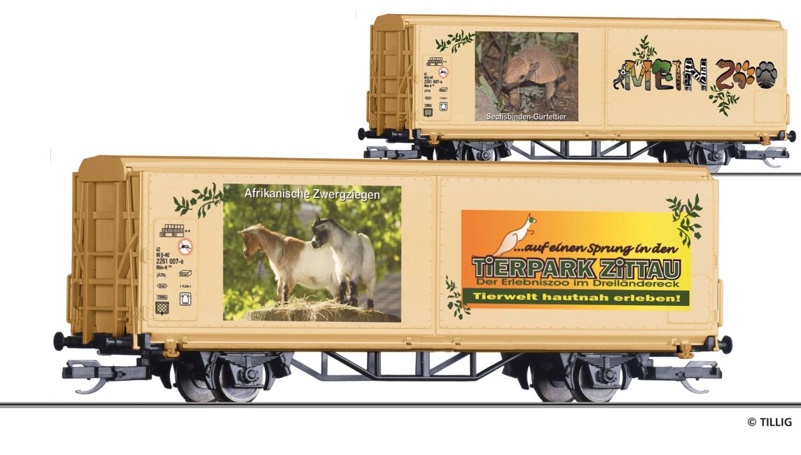 Tillig 14855 START-Schiebewandwagen Hbis-tt „Mein Zoo“, Ep. VI