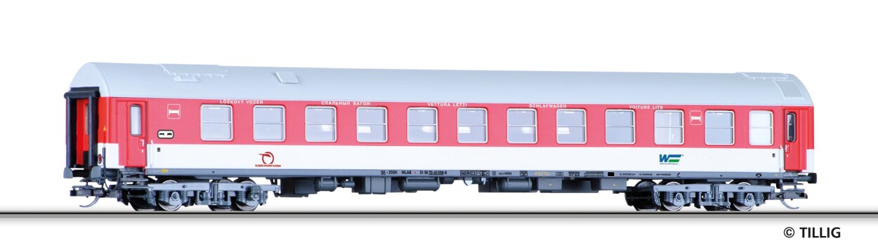 Tillig 16739 Schlafwagen 1./2. Klasse, Typ Y, der ZSSK, Ep. VI