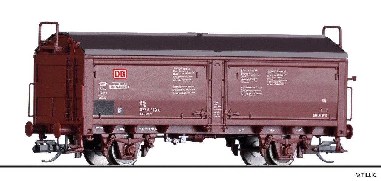 Tillig 17656 Schiebedach-/Schiebewandwagen Tms 858 der DB AG, Ep. V