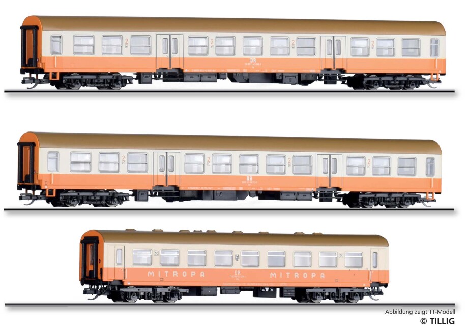 Tillig 70061 Reisezugwagenset „Museums-Städteexpress Erfurter Bahnservice GmbH“ - Einmalauflage 2025