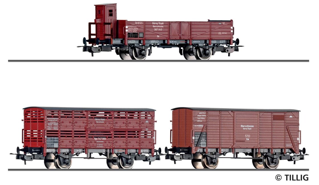 Tillig 70067 Güterwagenset der Gorny Slask / Oberschlesischen Eisenbahn