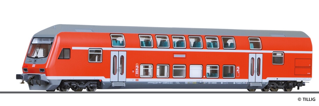 Tillig 73777 Doppelstock-Steuerwagen 2. Klasse DBbzf 761 der DB AG, Ep. V